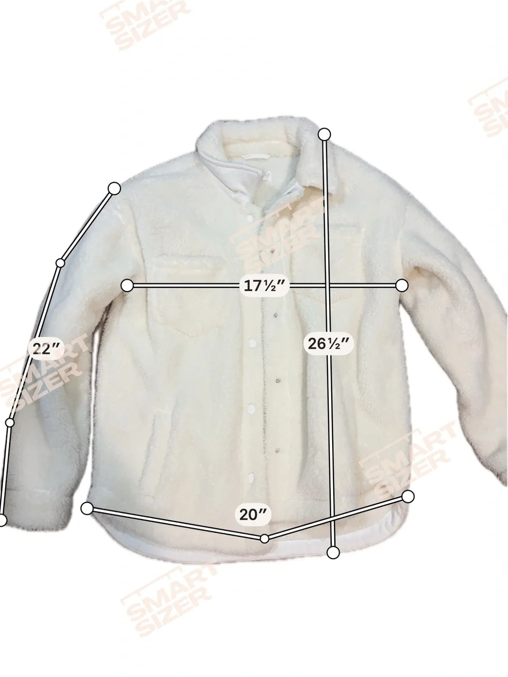 Treasure & Bond Cream Sherpa Shirt Jacket EUC